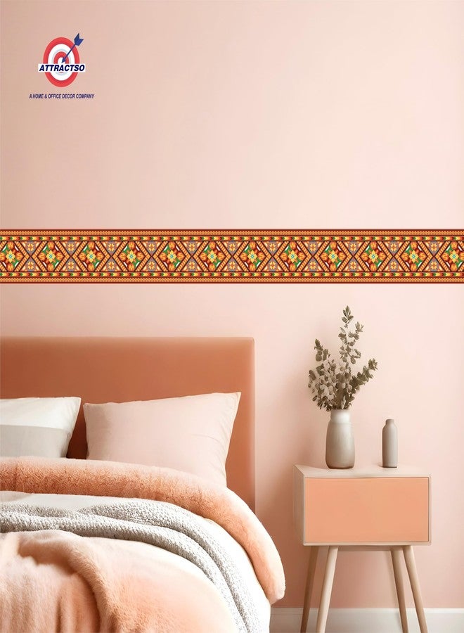 ATTRACTSO- Decorative Tile Border Wallpaper 120x4 Inch Self Adhesive Waterproof Wall Border(Design -3) - Image 4
